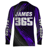 Maxcorners Dirt Bike Jersey Men Kid Women Upf30+ Purple Motocross Shirt Racing Off-Road Shirt MT2809
