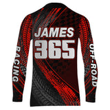 Maxcorners Dirt Bike Jersey Men Kid Women Upf30+ Red Motocross Shirt Racing Off-Road Shirt MT2809
