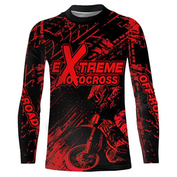 Maxcorners Motocross Racing Jersey Red Upf30+ Men Women Kid Dirt Bike Shirt Motorcycle Jersey MT2809
