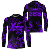 Maxcorners Motocross Racing Jersey Purple Upf30+ Men Women Kid Dirt Bike Shirt Motorcycle Jersey MT2809