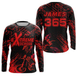 Maxcorners Motocross Racing Jersey Red Upf30+ Men Women Kid Dirt Bike Shirt Motorcycle Jersey MT2809