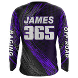 Maxcorners Dirt Bike Jersey Men Kid Women Upf30+ Purple Motocross Shirt Racing Off-Road Shirt MT2809