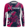 Maxcorners Pink Motocross Racing Jersey Upf30+ Off-road MX Racing Dirt Bike Jersey Kid Girl Women XM174 MT2809