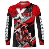 Maxcorners Motocross Racing Jersey Upf30+ Custom Dirt Bike Shirt Men Women Kid Red Off-Road MT2809