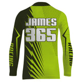 Maxcorners Green Motocross Racing Jersey Upf30+ Dirt Bike Shirt Motorcycle Men Kid Women XM176 MT2809
