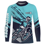 Maxcorners Motocross Racing Jersey Blue Upf30+ Dirt Bike Shirt Men Kid Women Motorcycle Jersey XM252 MT2809