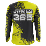 Maxcorners Yellow Motocross Racing Jersey Men Kid Upf30+ Dirt Bike Off-Road Shirt MX Jersey MT2809