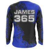 Maxcorners Blue Motocross Racing Jersey Men Kid Upf30+ Dirt Bike Off-Road Shirt MX Jersey MT2809