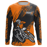 Maxcorners Orange Motocross Racing Jersey Men Kid Upf30+ Dirt Bike Off-Road Shirt MX Jersey MT2809