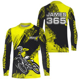 Maxcorners Yellow Motocross Racing Jersey Men Kid Upf30+ Dirt Bike Off-Road Shirt MX Jersey MT2809