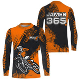 Maxcorners Orange Motocross Racing Jersey Men Kid Upf30+ Dirt Bike Off-Road Shirt MX Jersey MT2809