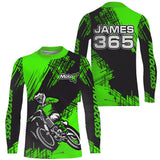 Maxcorners Green Motocross Racing Jersey Men Kid Upf30+ Dirt Bike Off-Road Shirt MX Jersey MT2809