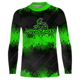 Maxcorners Racing Motocross Jersey Green Upf30+ Dirt Bike Off-Road Youth Kid Men Motorcycle Shirt XM251 MT2809