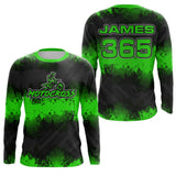 Maxcorners Racing Motocross Jersey Green Upf30+ Dirt Bike Off-Road Youth Kid Men Motorcycle Shirt XM251 MT2809
