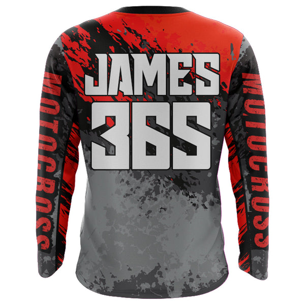 Maxcorners Motocross Racing Jersey Red Upf30+ Dirt Bike Shirt Men Women Kid MX Off-Road Jersey XM154 MT2809