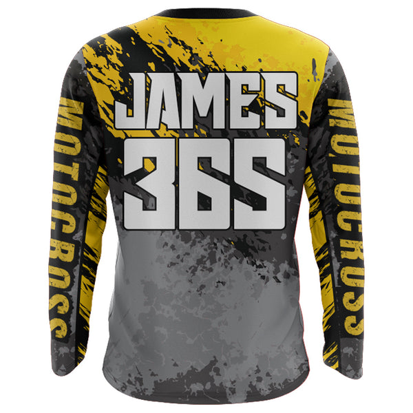 Maxcorners Motocross Racing Jersey Yellow Upf30+ Dirt Bike Shirt Men Women Kid MX Off-Road Jersey XM154 MT2809
