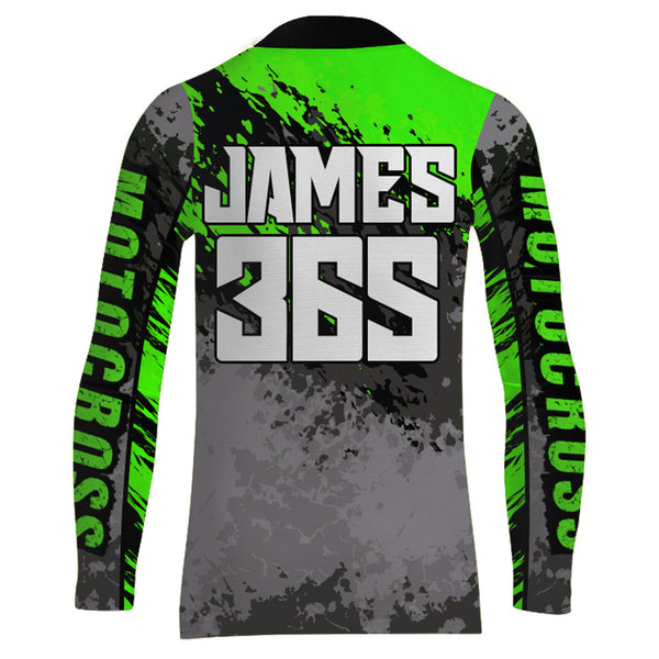 Maxcorners Motocross Racing Jersey Green Upf30+ Dirt Bike Shirt Men Women Kid MX Off-Road Jersey XM154 MT2809