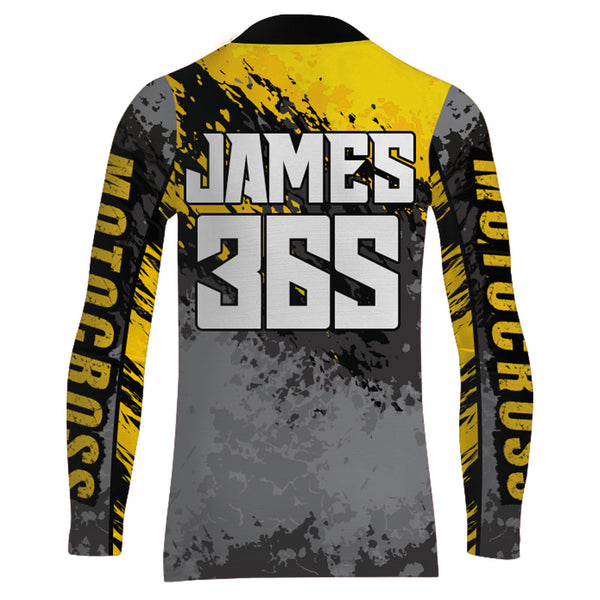 Maxcorners Motocross Racing Jersey Yellow Upf30+ Dirt Bike Shirt Men Women Kid MX Off-Road Jersey XM154 MT2809