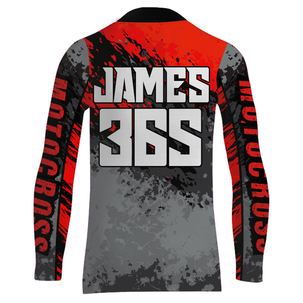 Maxcorners Motocross Racing Jersey Red Upf30+ Dirt Bike Shirt Men Women Kid MX Off-Road Jersey XM154 MT2809