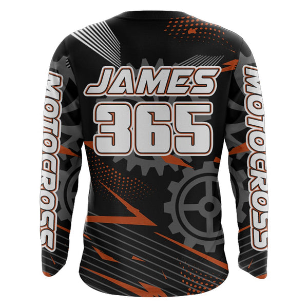 Maxcorners Orange Motocross Racing Jersey Upf30+ Dirt Bike Shirt Kids Women Men Off-road Jersey XM199 MT2809