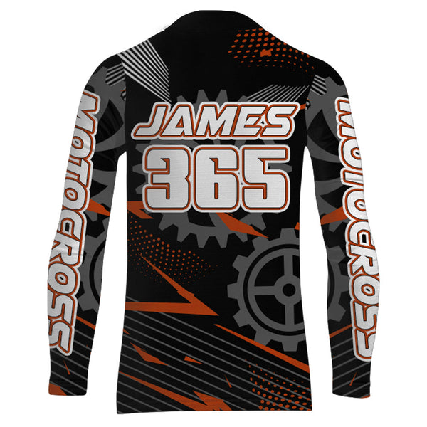 Maxcorners Orange Motocross Racing Jersey Upf30+ Dirt Bike Shirt Kids Women Men Off-road Jersey XM199 MT2809