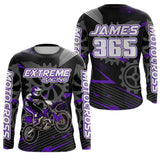 Maxcorners Purple Motocross Racing Jersey Upf30+ Dirt Bike Shirt Kids Women Men Off-road Jersey XM199 MT2809