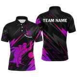 Maxcorners Purple Bowling Shirts for Women Men Custom Team Bowling Jerseys Personalized TU1410