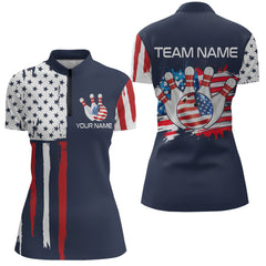 Maxcorners Custom American Bowling Shirt Bowling Jersey for Men Women Team Polo&1/4 Zip