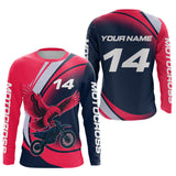 Maxcorners Pink Eagle Motocross Jersey Dirt Bike Shirt Men Kid Women Motorcycle Riding Shirt LM2809