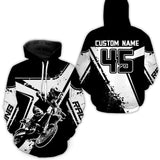 Maxcorners Custom Motocross Racing Hoodie Jersey For Men Women Dirt Bike Hoodie Zip LM2809
