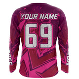 Maxcorners Pink Motocross Racing Jersey Women Kid Men UV Protective Youth Adult Dirt Bike Shirt XM270 MT2809