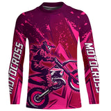 Maxcorners Pink Motocross Racing Jersey Women Kid Men UV Protective Youth Adult Dirt Bike Shirt XM270 MT2809