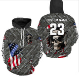 Maxcorners American Flag Motocross Racing Hoodie Jersey for Men Women Dirt Hoodie Patriotic LM2809