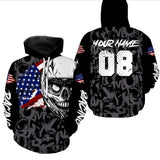 Maxcorners American Flag Motocross Racing Hoodie Jersey for Men Women Dirt Bike Hoodie LM2809