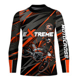 Maxcorners Orange Motocross Racing Jersey Kid Women Men Upf30+ Youth Dirt Bike Off-Road Shirt MT2809