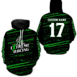 Maxcorners Green Motocross Hoodie for Men Women Dirt Bike Hoodie Off-road Racing Jersey  LM2809