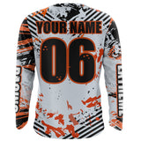 Maxcorners Orange Motocross Racing Jersey Men Kid MX Custom UV Protective Dirt Bike Off-road Shirt MT2809