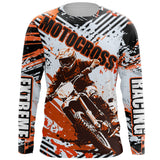 Maxcorners Orange Motocross Racing Jersey Men Kid MX Custom UV Protective Dirt Bike Off-road Shirt MT2809