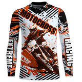 Maxcorners Orange Motocross Racing Jersey Men Kid MX Custom UV Protective Dirt Bike Off-road Shirt MT2809