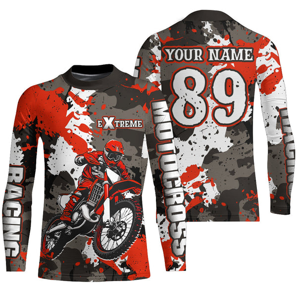 Maxcorners Camo Motocross Jersey Men Kid Women Upf30+ Dirt Bike Off-road Motorcycle Shirt MT2709