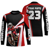 Maxcorners Custom Motocross Jersey Red Dirt Bike Shirt For Kid Women Men Off-road Shirt MT2709