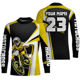 Maxcorners Custom Motocross Jersey Yellow Dirt Bike Shirt For Kid Women Men Off-road Shirt MT2709