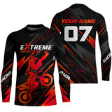 Maxcorners Red Motocross Racing Jersey Custom Dirt Bike Shirt Kid Women Men Motorcycle Shirt MT2709