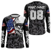 Maxcorners Motocross Jersey Dirt Bike US Flag Motorcycle Racing Shirt For Kid Men Women MT2709