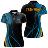 Maxcorners Custom Blue and Black Golf Polo Shirt for Men Women Golf Shirts Team Golf Apparel LM2007