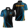 Maxcorners Custom Blue and Black Golf Polo Shirt for Men Women Golf Shirts Team Golf Apparel LM2007