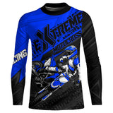 Maxcorners Blue Motocross Racing Jersey Upf30+ Kid Men Women Dirt Bike Shirt Off-road Jersey MT2709