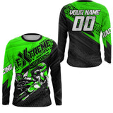 Maxcorners Green Motocross Racing Jersey Upf30+ Kid Men Women Dirt Bike Shirt Off-road Jersey MT2709