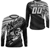 Maxcorners White Black Motocross Racing Jersey Upf30+ Kid Men Women Dirt Bike Shirt Off-road Jersey MT2709