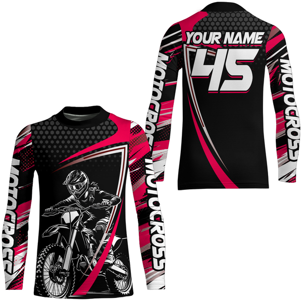 Maxcorners Motocross Racing Jersey Women Kid Girl Upf30+ Dirt Bike Shirt Off-Road MX Jersey XM273 MT2809